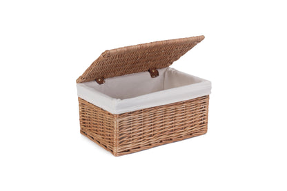 MEDIUM DOUBLE STEAMED STORAGE HAMPER with WHITE LINING