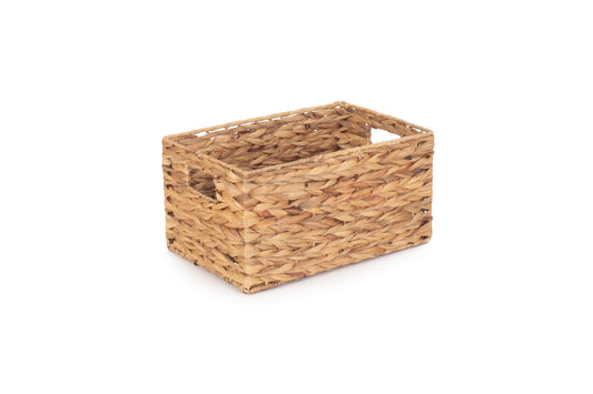 SMALL WATER HYACINTH RECTANGULAR STORAGE BASKET