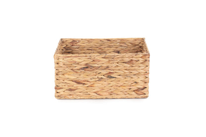MEDIUM WATER HYACINTH RECTANGULAR STORAGE BASKET