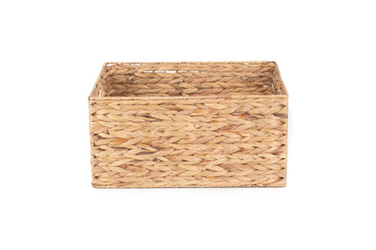 LARGE WATER HYACINTH RECTANGULAR STORAGE BASKET