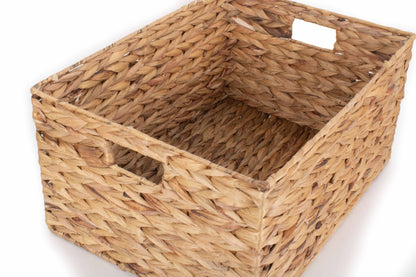 LARGE WATER HYACINTH RECTANGULAR STORAGE BASKET