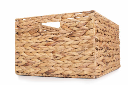 LARGE WATER HYACINTH RECTANGULAR STORAGE BASKET