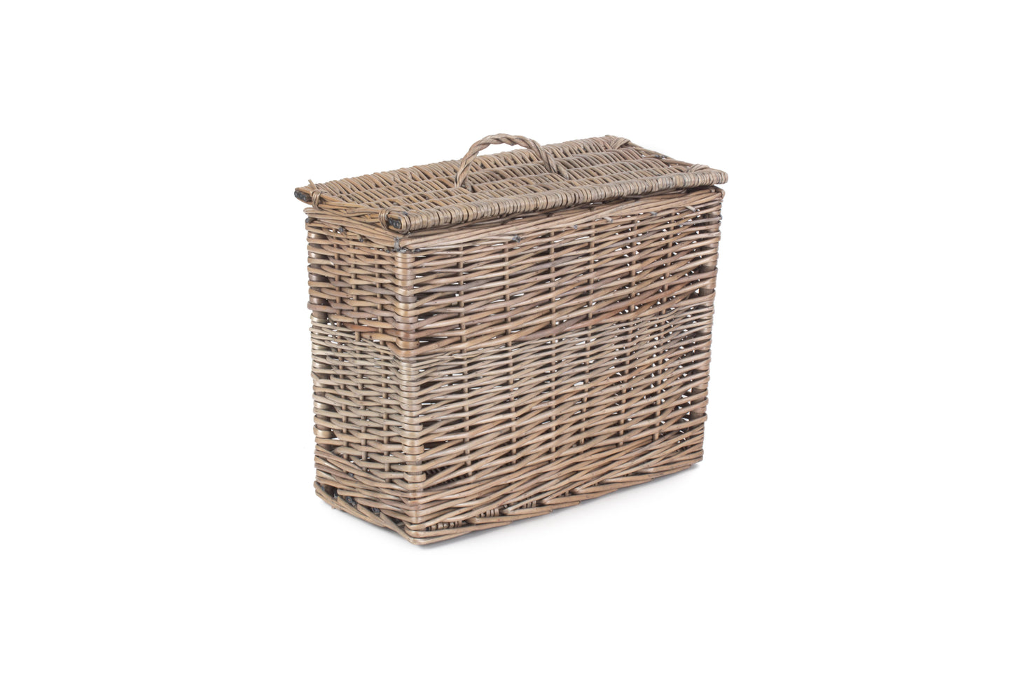 RECTANGULAR TOILET TIDY LIDDED BASKET