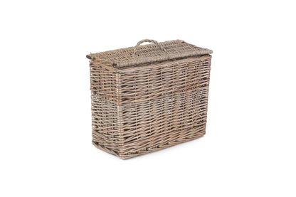 RECTANGULAR TOILET TIDY LIDDED BASKET
