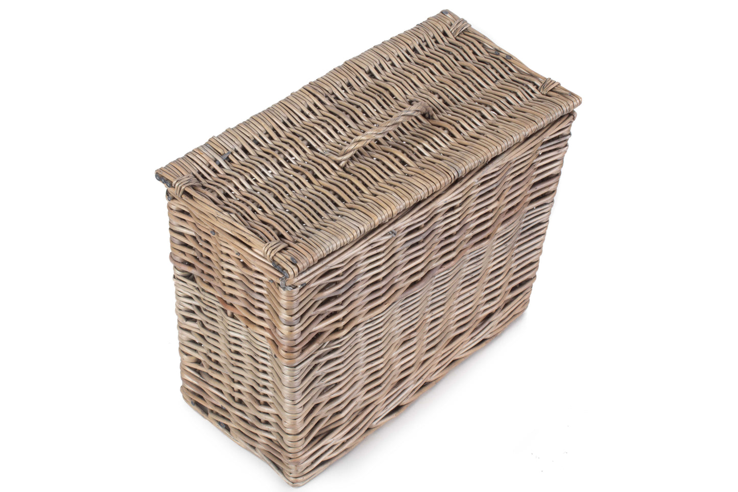 RECTANGULAR TOILET TIDY LIDDED BASKET