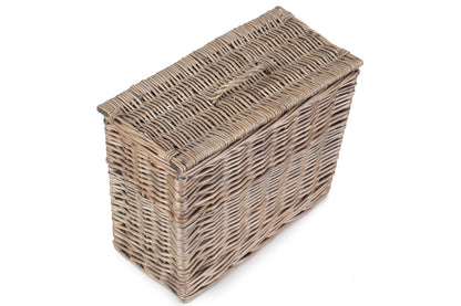 RECTANGULAR TOILET TIDY LIDDED BASKET