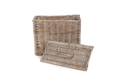 RECTANGULAR TOILET TIDY LIDDED BASKET