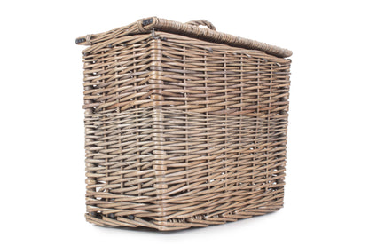 RECTANGULAR TOILET TIDY LIDDED BASKET