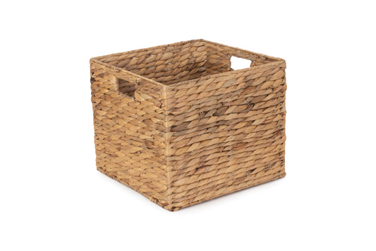 SMALL WATER HYACINTH SQUARE STORAGE BASKET