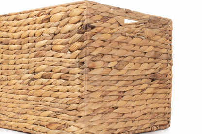 SMALL WATER HYACINTH SQUARE STORAGE BASKET