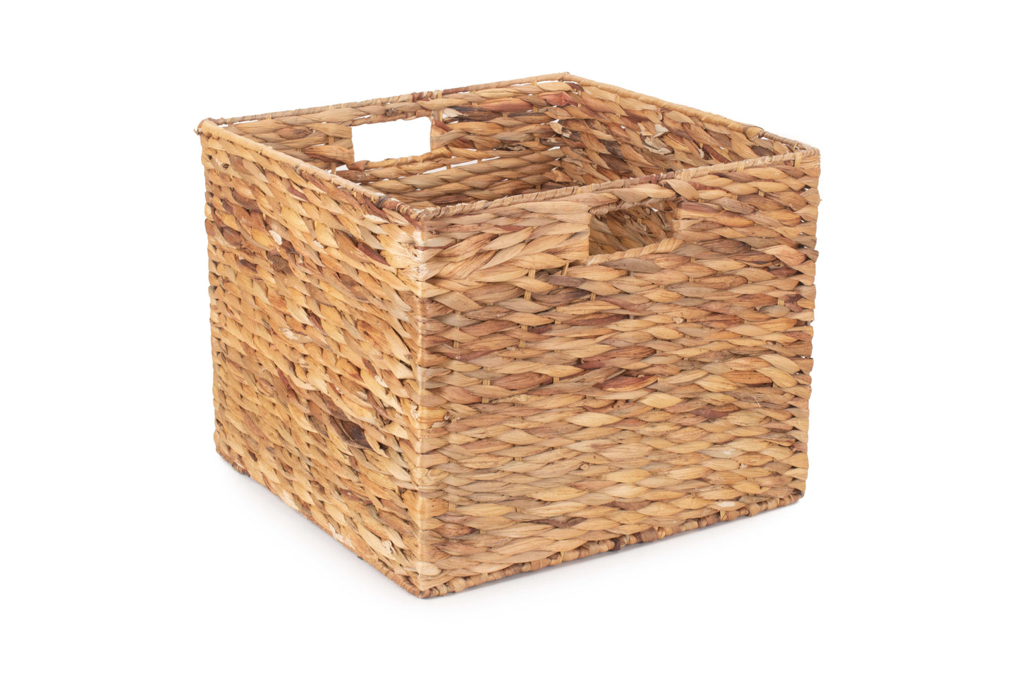 MEDIUM WATER HYACINTH SQUARE STORAGE BASKET
