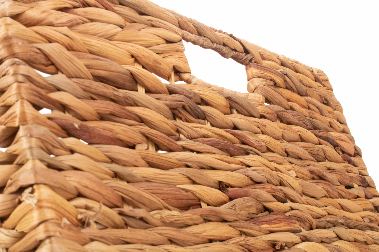 MEDIUM WATER HYACINTH SQUARE STORAGE BASKET