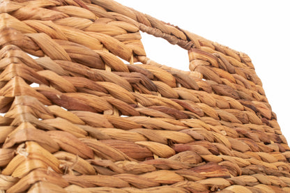 MEDIUM WATER HYACINTH SQUARE STORAGE BASKET