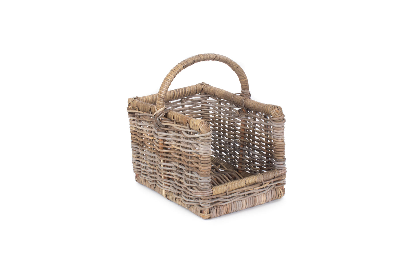 SMALL RATTAN OPEN ENDED LOG BASKET