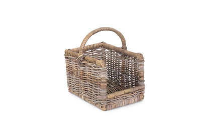 SMALL RATTAN OPEN ENDED LOG BASKET