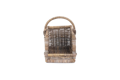 SMALL RATTAN OPEN ENDED LOG BASKET