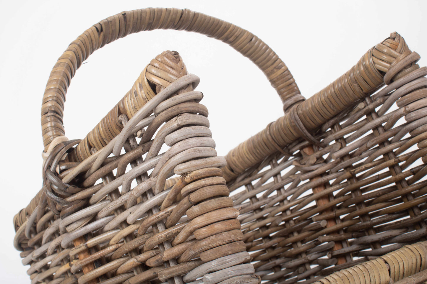 SMALL RATTAN OPEN ENDED LOG BASKET
