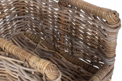 SMALL RATTAN OPEN ENDED LOG BASKET