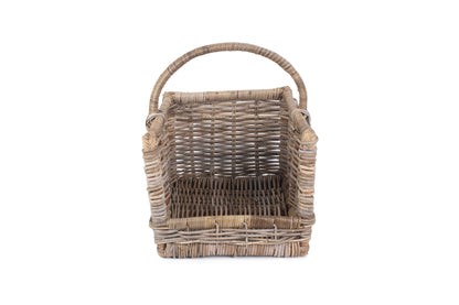 MEDIUM RATTAN OPEN ENDED LOG BASKET