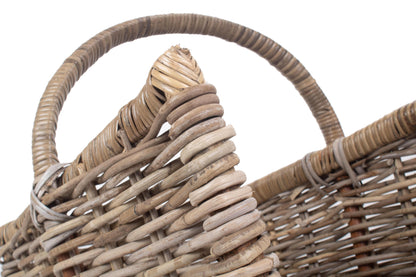 MEDIUM RATTAN OPEN ENDED LOG BASKET