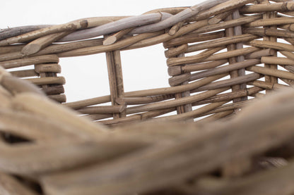 MEDIUM SHALLOW RATTAN RECTANGULAR BASKET