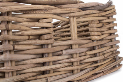 MEDIUM SHALLOW RATTAN RECTANGULAR BASKET
