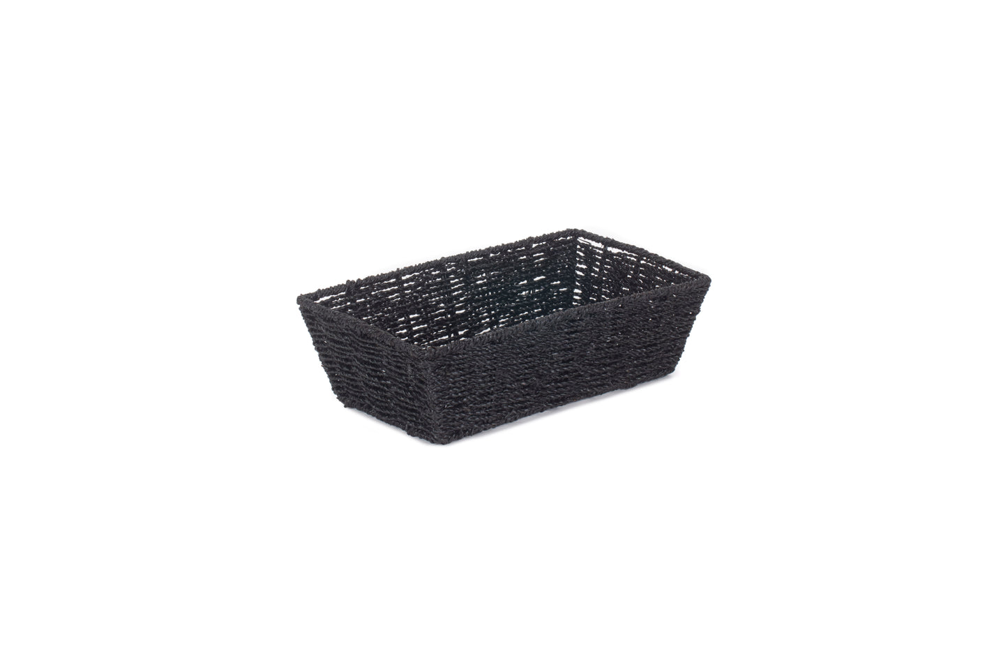 MEDIUM BLACK PAPER ROPE TRAY