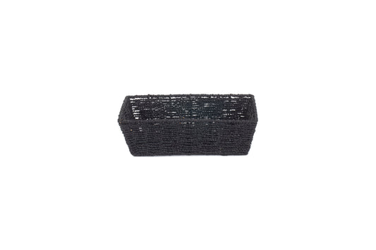 MEDIUM BLACK PAPER ROPE TRAY