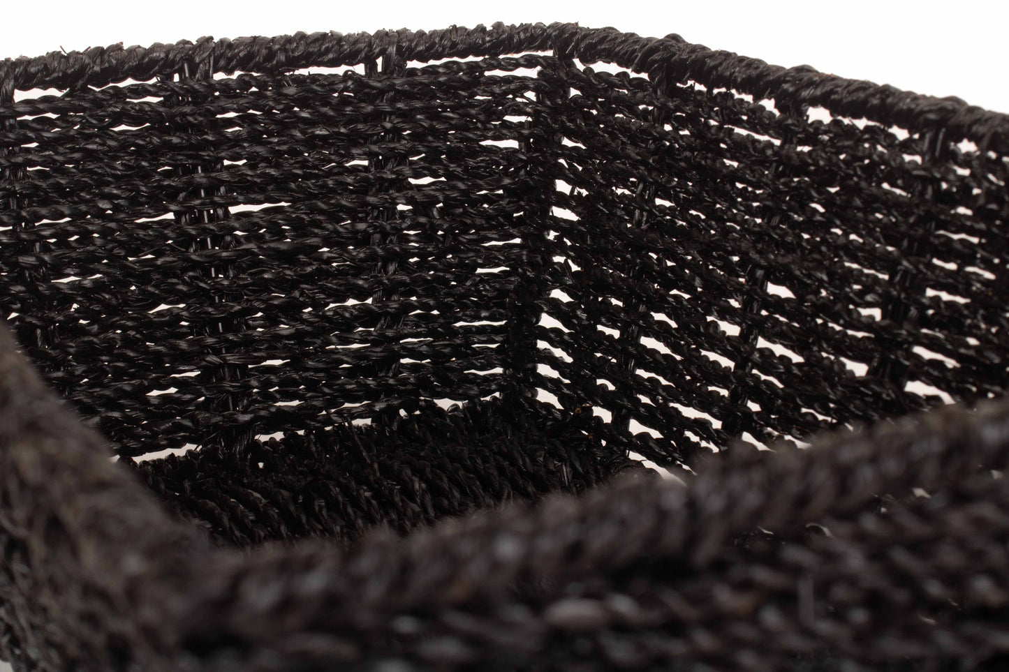 MEDIUM BLACK PAPER ROPE TRAY