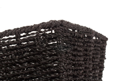 MEDIUM BLACK PAPER ROPE TRAY