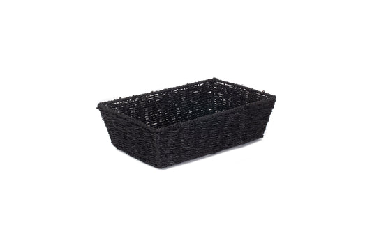 LARGE BLACK PAPER ROPE TRAY