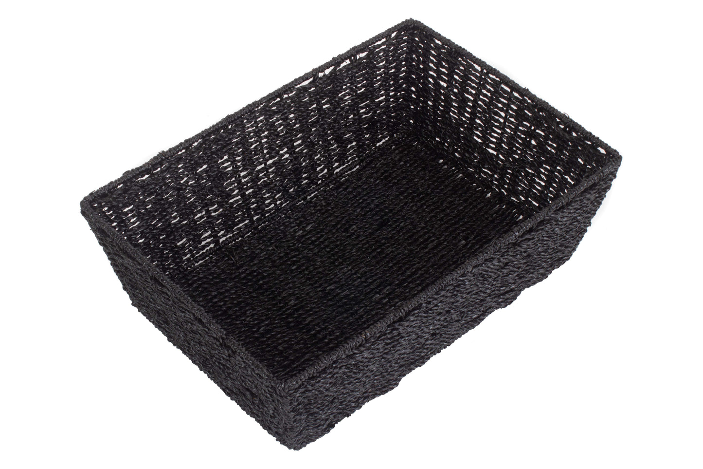 EXTRA LARGE BLACK PAPER ROPE TRAY