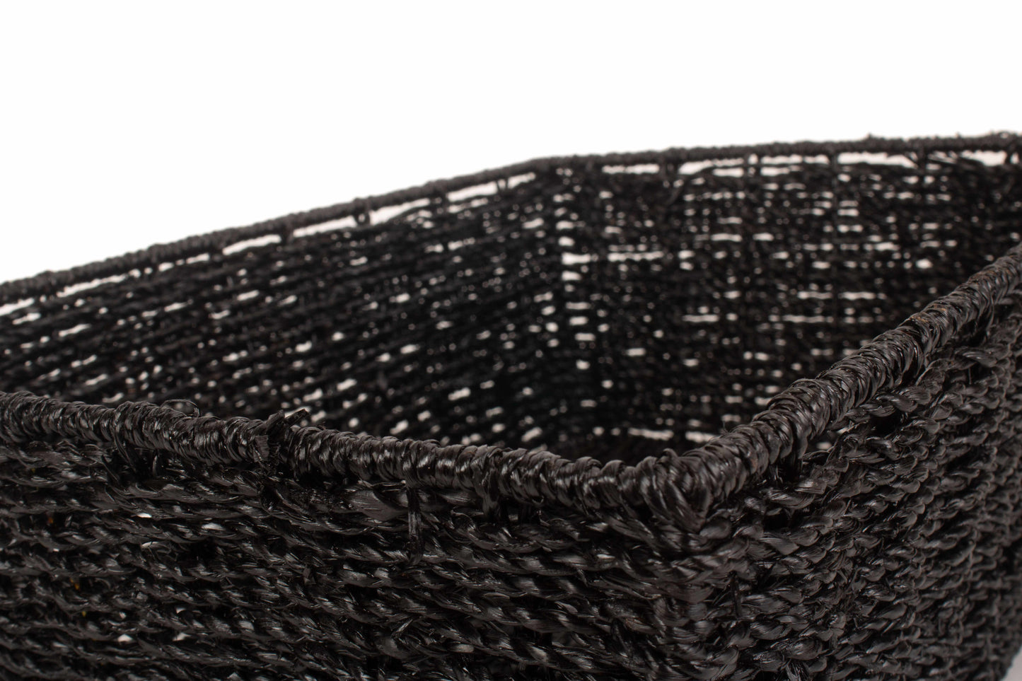 EXTRA LARGE BLACK PAPER ROPE TRAY