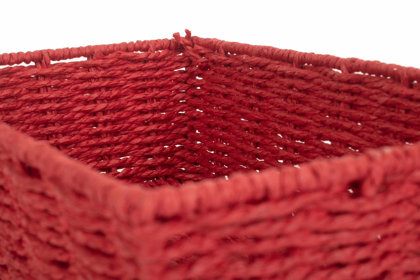 MEDIUM RED PAPER ROPE TRAY