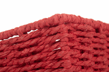 MEDIUM RED PAPER ROPE TRAY