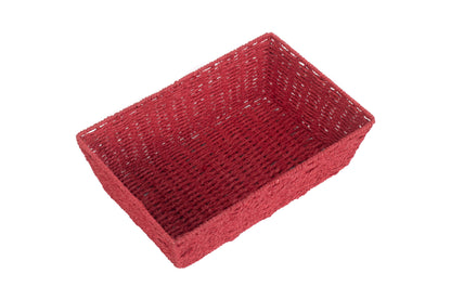 LARGE RED PAPER ROPE TRAY