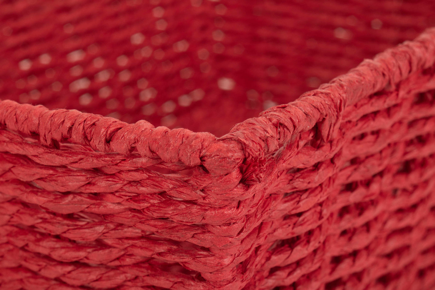 LARGE RED PAPER ROPE TRAY