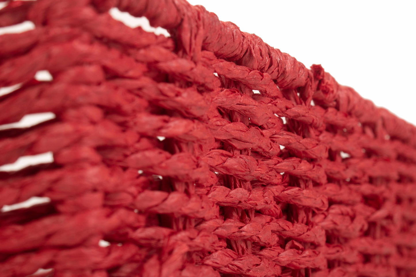 LARGE RED PAPER ROPE TRAY