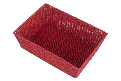 EXTRA LARGE RED PAPER ROPE TRAY