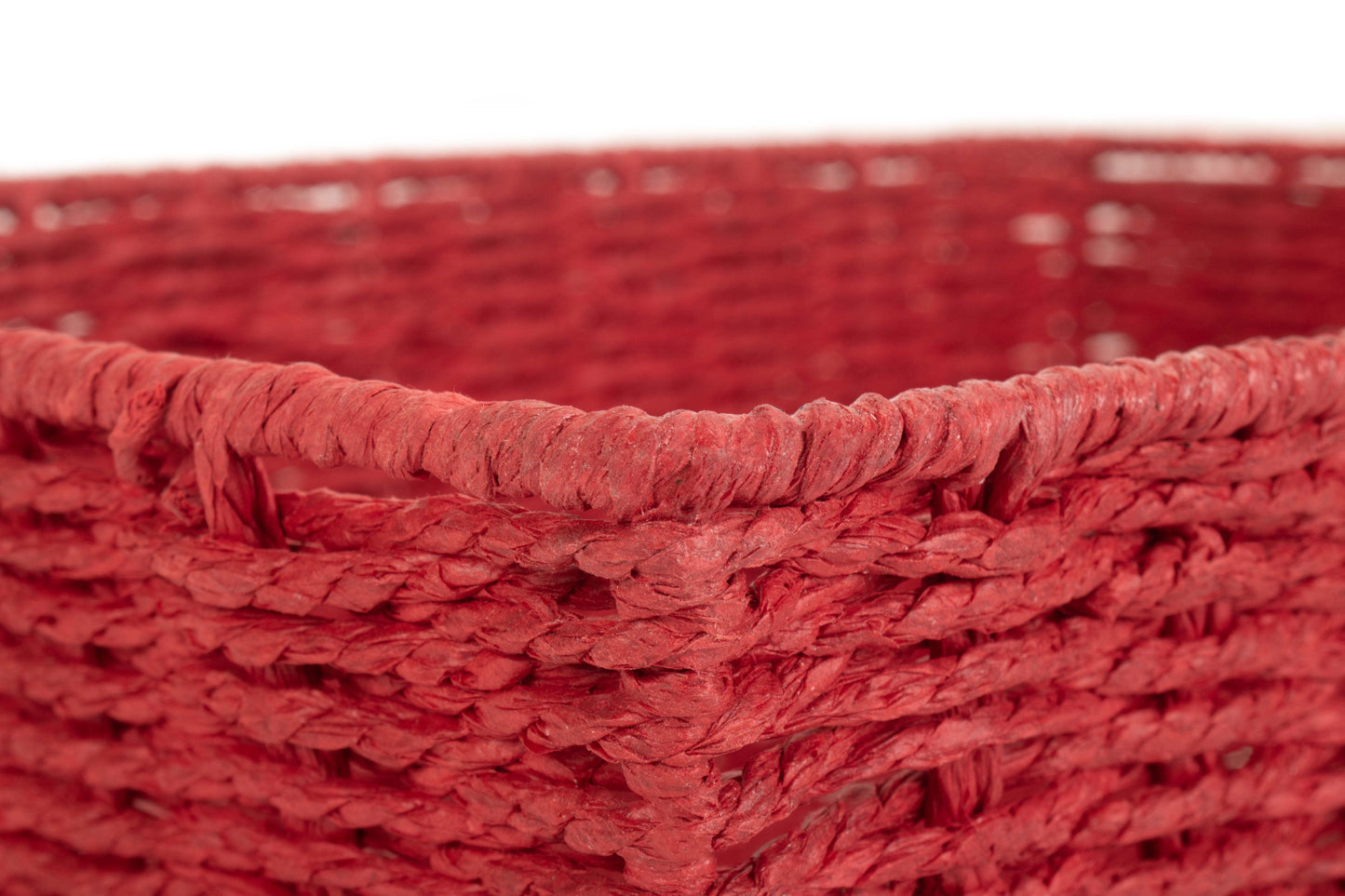 EXTRA LARGE RED PAPER ROPE TRAY