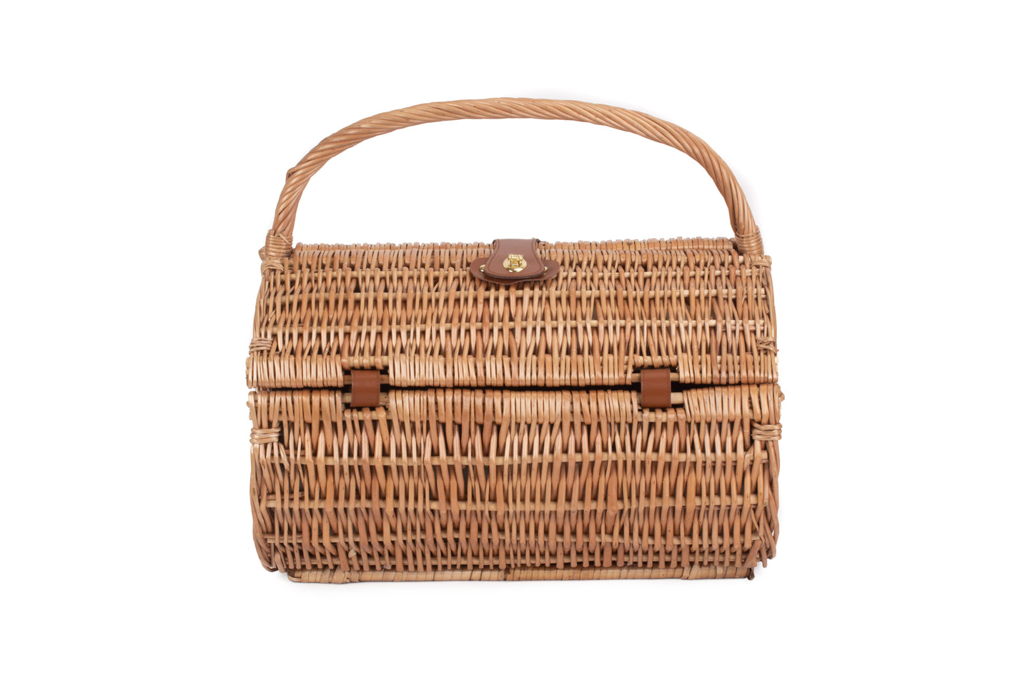 2 PERSON GREEN TWEED BARREL HAMPER