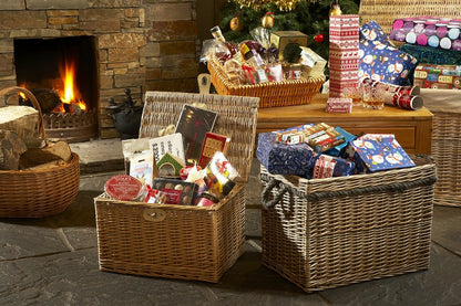MEDIUM RECTANGULAR ROPE HANDLED LOG BASKET