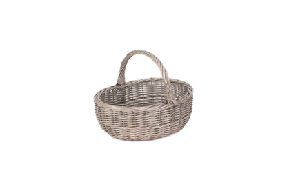 LARGE ANTIQUE WASH BATHROOM SHOPPER - UNLINED