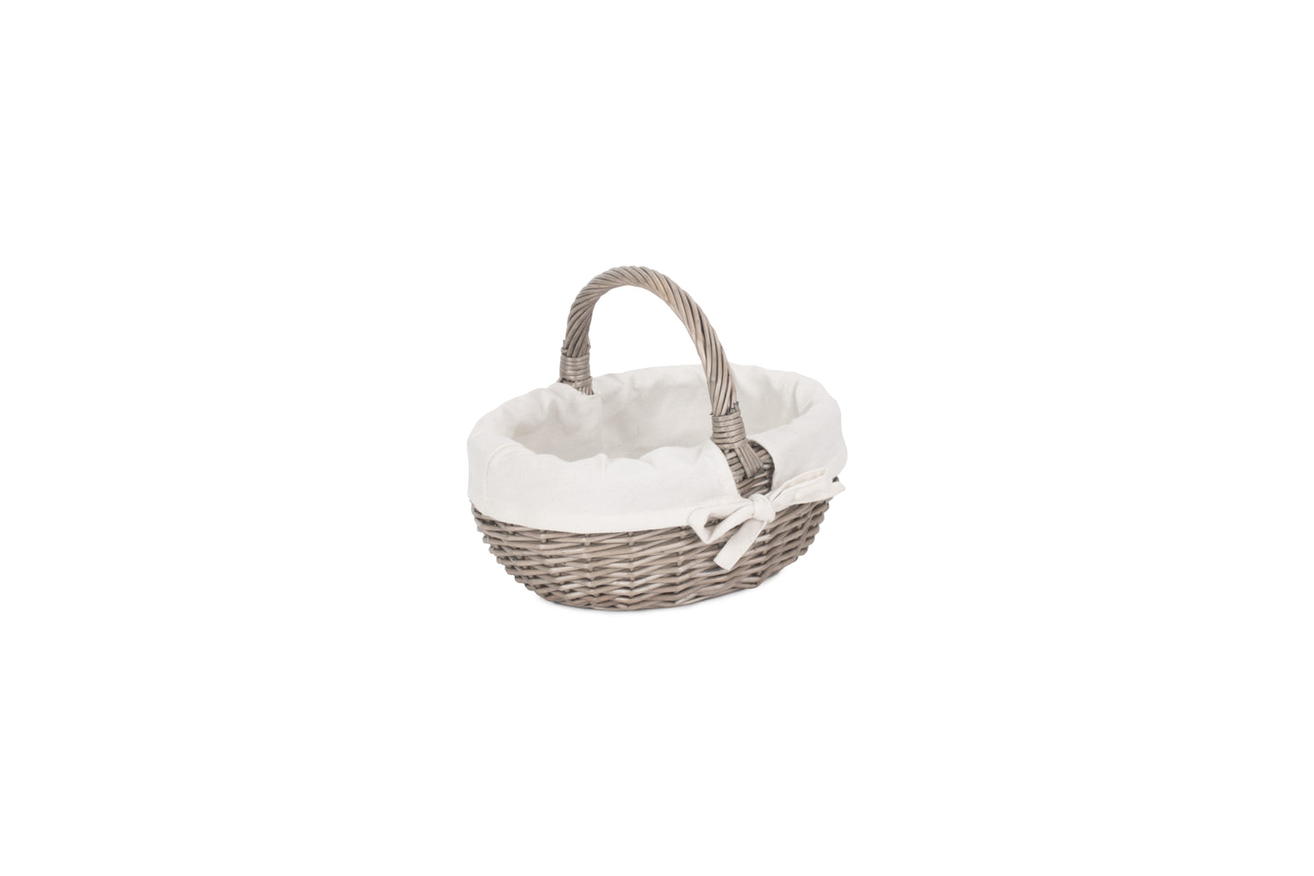 SMALL ANTIQUE WASH BATHROOM SHOPPER - LINED