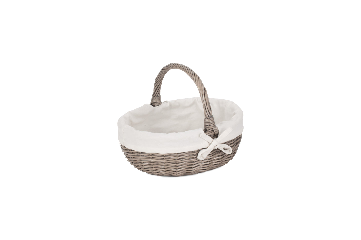 LARGE ANTIQUE WASH BATHROOM SHOPPER - LINED