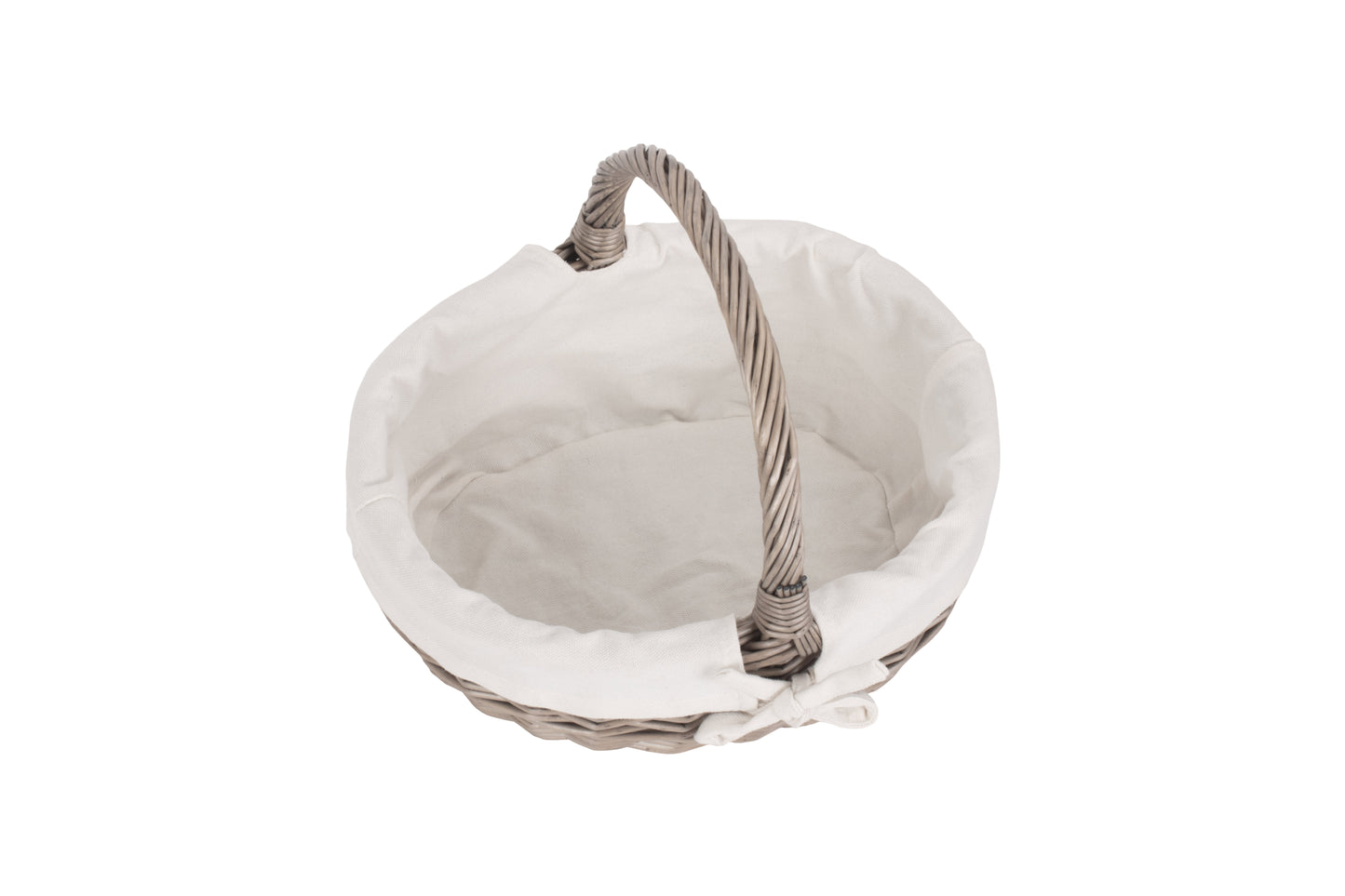 LARGE ANTIQUE WASH BATHROOM SHOPPER - LINED
