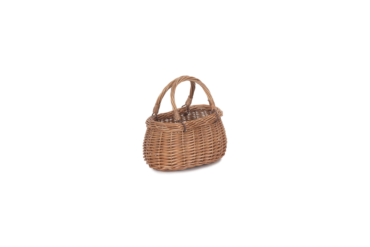 CHILD'S LIGHT STEAMED SWING HANDLED CORACLE SHOPPER