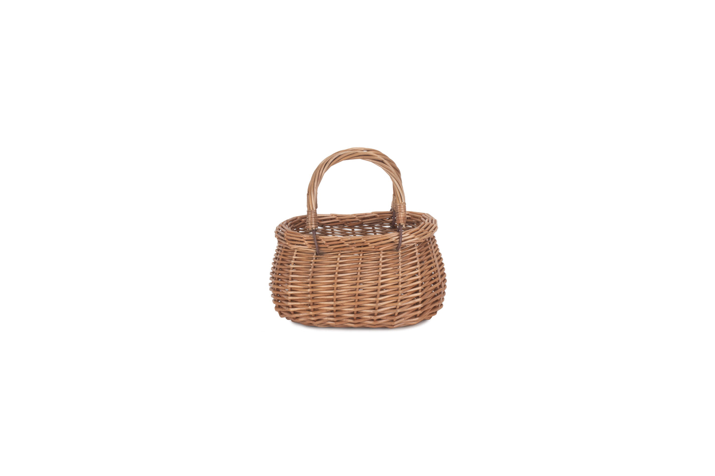 CHILD'S LIGHT STEAMED SWING HANDLED CORACLE SHOPPER