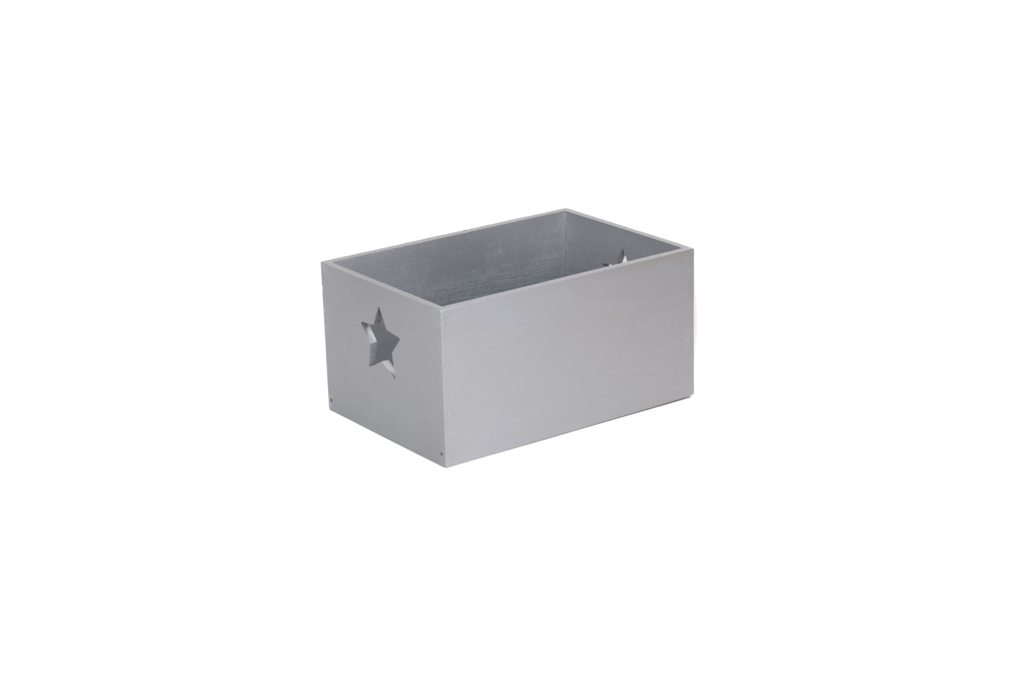 SILVER STAR CUT-OUT WOODEN BOX