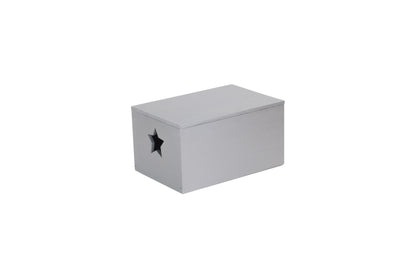 SILVER STAR CUT-OUT WOODEN BOX